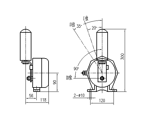 JPC-3A膠帶跑偏_跑偏檢測器KBW-220P防爆兩級(jí)跑偏開關(guān)